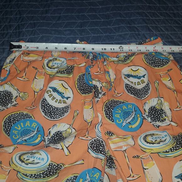NEW PrintFresh Size L Champagne & Caviar PJ Top NWOT Pants Set Cotton Salmon - Picture 11 of 14